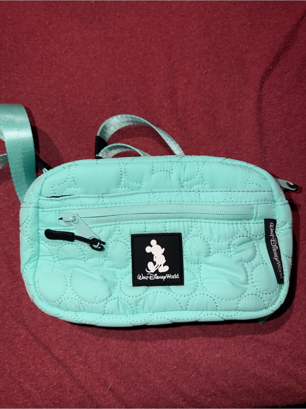 Disney Mint Quilted Mickey Crossbody Bag